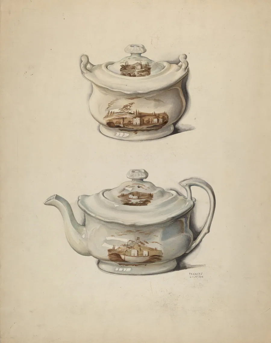 Sugar Bowl and Teapot by Frances Lichten