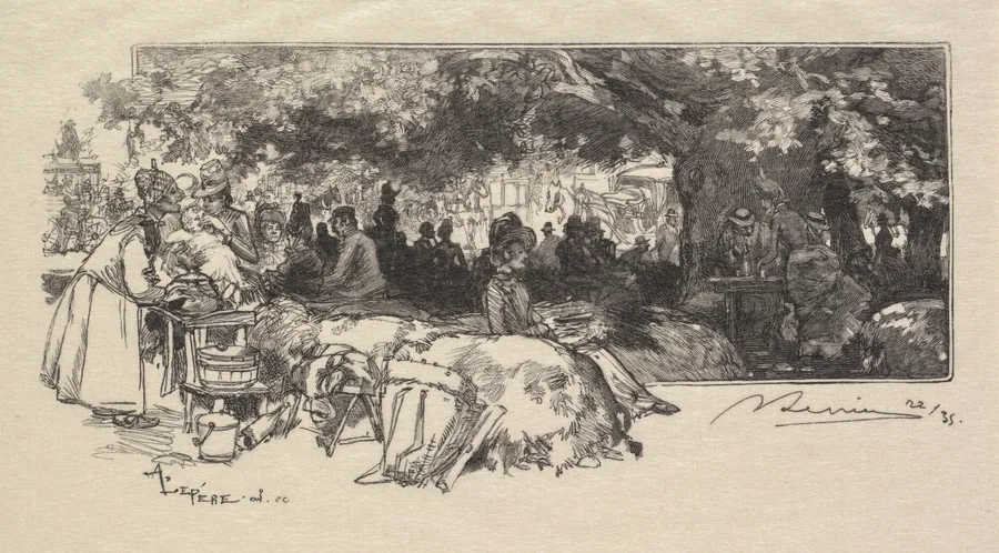 Fontainebleau Forest: Mother Pichard's Canteen (La Forêt de Fontainebleau: Cantine de la mère Pichard) by Auguste Louis Lepère