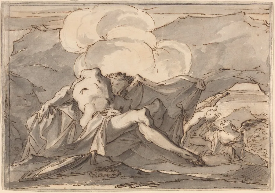 The Dead Christ with Angels by Paul Troger