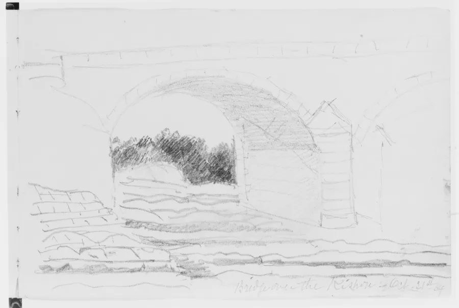 Bridge Over the Kishore, 1904 (from Sketchbook) by Mary Newbold Sargent