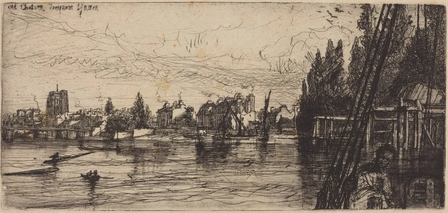 Old Chelsea (Old Chelsea Church) by Francis Seymour Haden