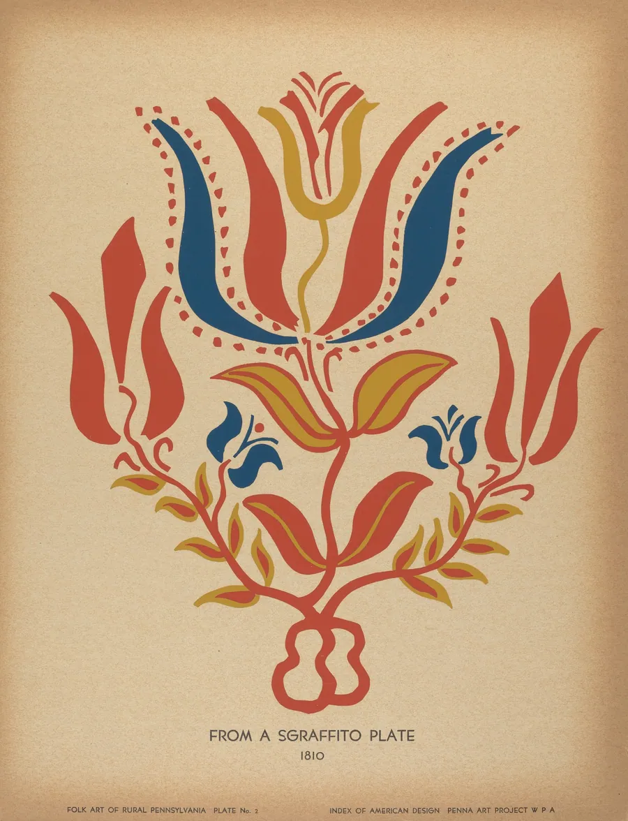 Plate 2: From Portfolio "Folk Art of Rural Pennsylvania" by American 20th Century
