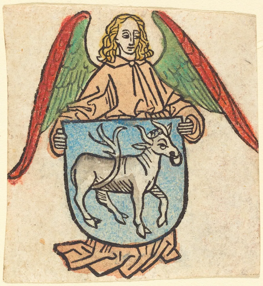 Bookplate of Hilprand Brandenburg of Bibrach by German 15th Century