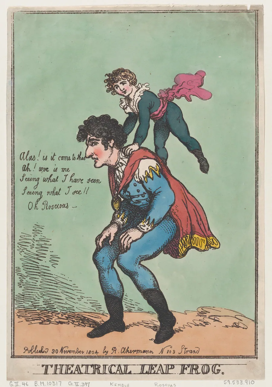 Theatrical Leap Frog by Thomas Rowlandson