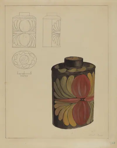 Toleware Tea Caddy