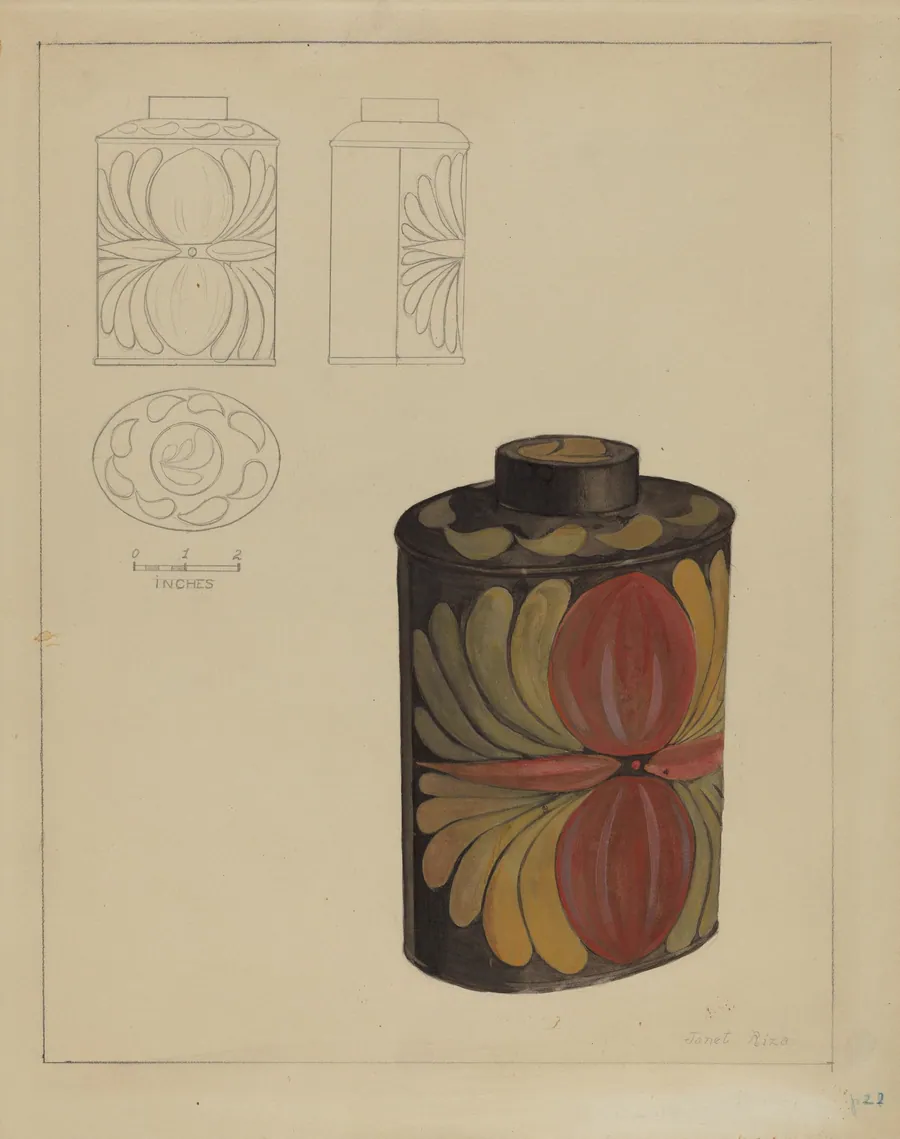 Toleware Tea Caddy by Janet Riza