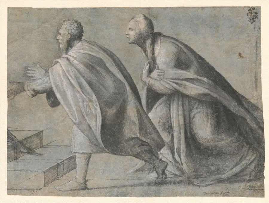 Man and Woman Striding Toward the Left by Giovanni Battista Caroto