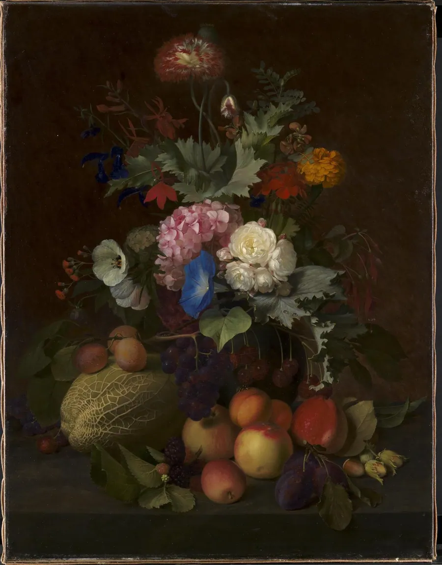 Et frugt- og blomsterstykke by O.D. Ottesen