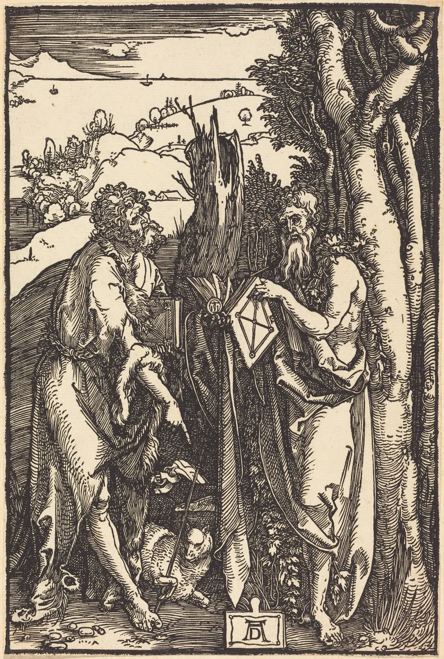 Saint John the Baptist and Saint Onuphrius by Albrecht Dürer