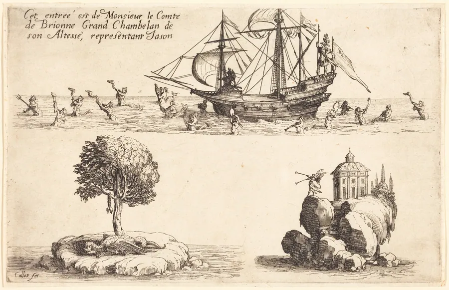Entry of M. le Comte de Brionne, Grand Chamberlain of His Highness,Representing Jason by Jacques Callot