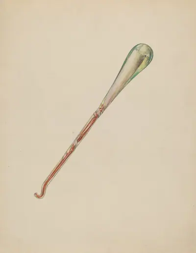 Glass Button Hook