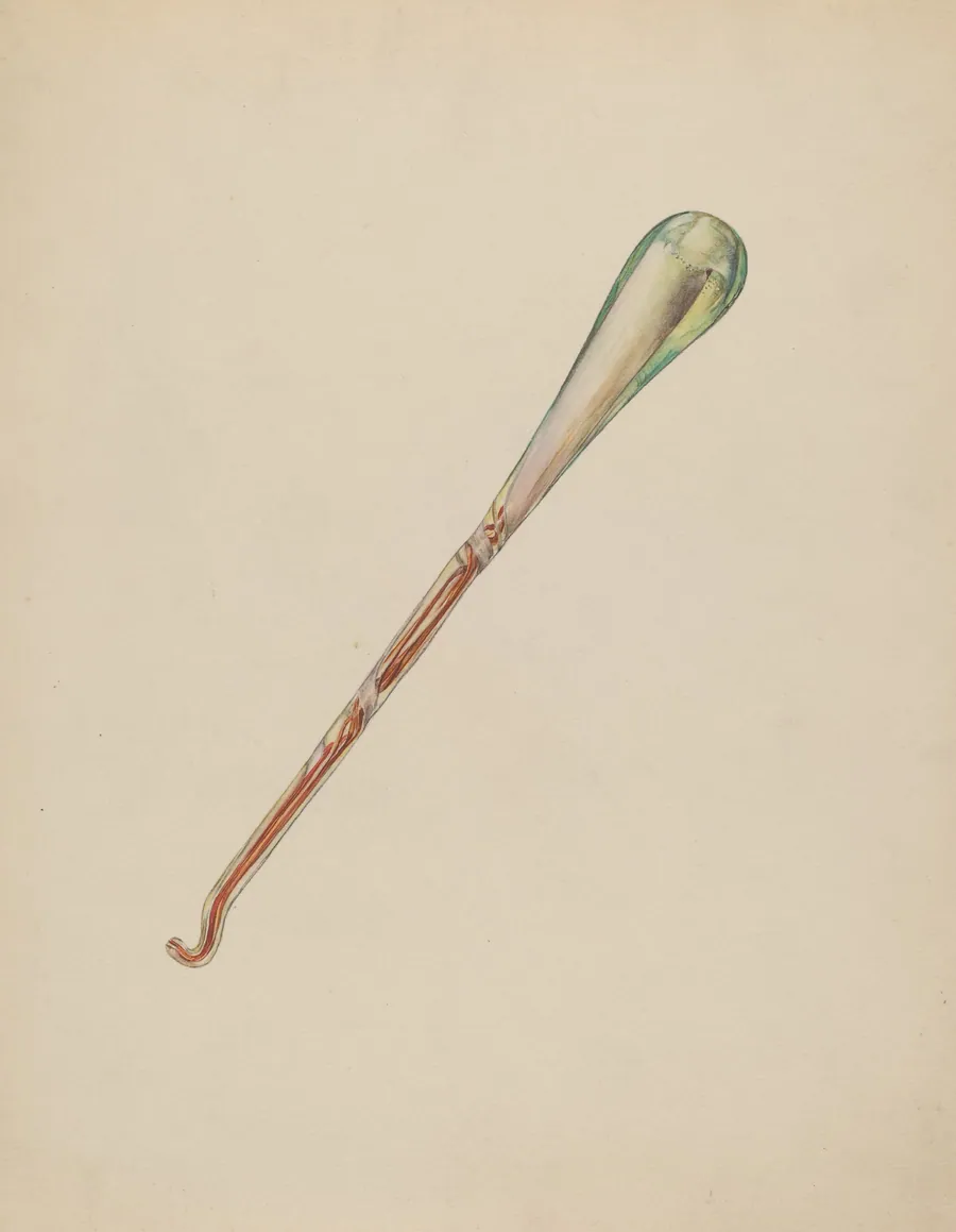 Glass Button Hook by Francis Law Durand