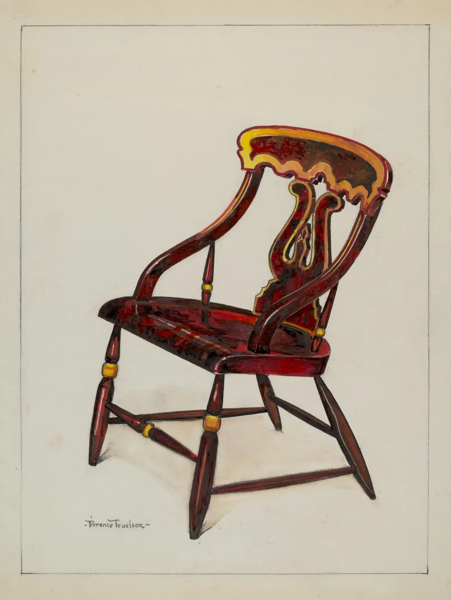 Red Pioneer Chair by Florence Truelson