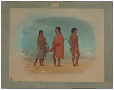 Botocudo Chief, His Wife, and a Young Man