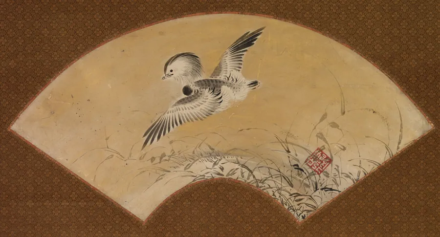 Duck in Flight by Shikibu Terutada