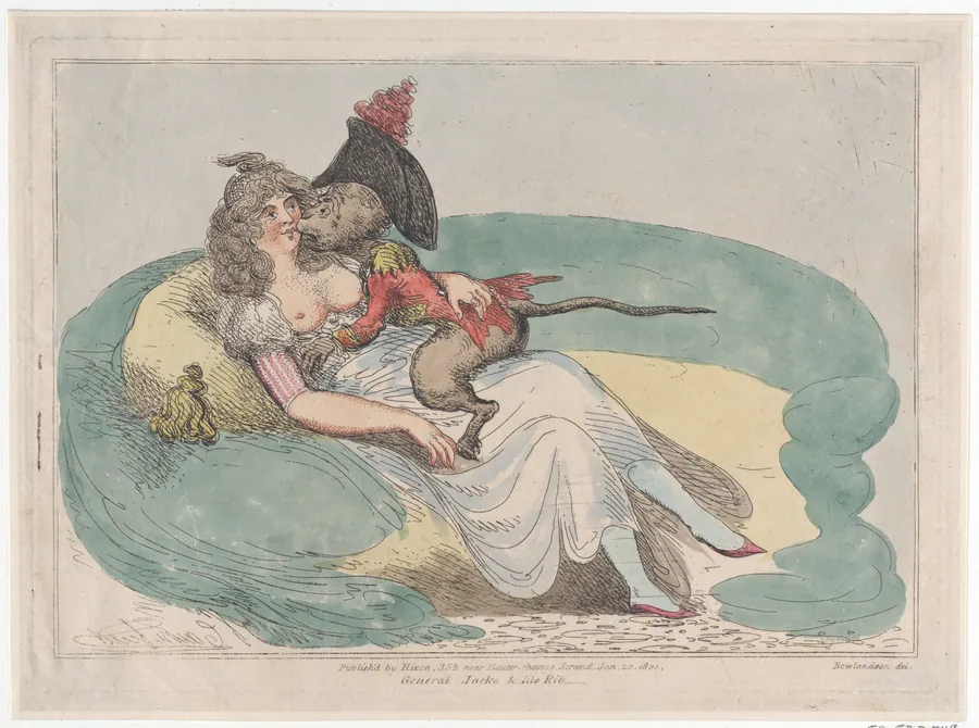 General Jacko & his Rib by Thomas Rowlandson