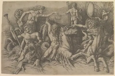 The Battle of the Sea Gods (left portion of frieze)