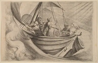 Caesar Crossing Stormy Seas