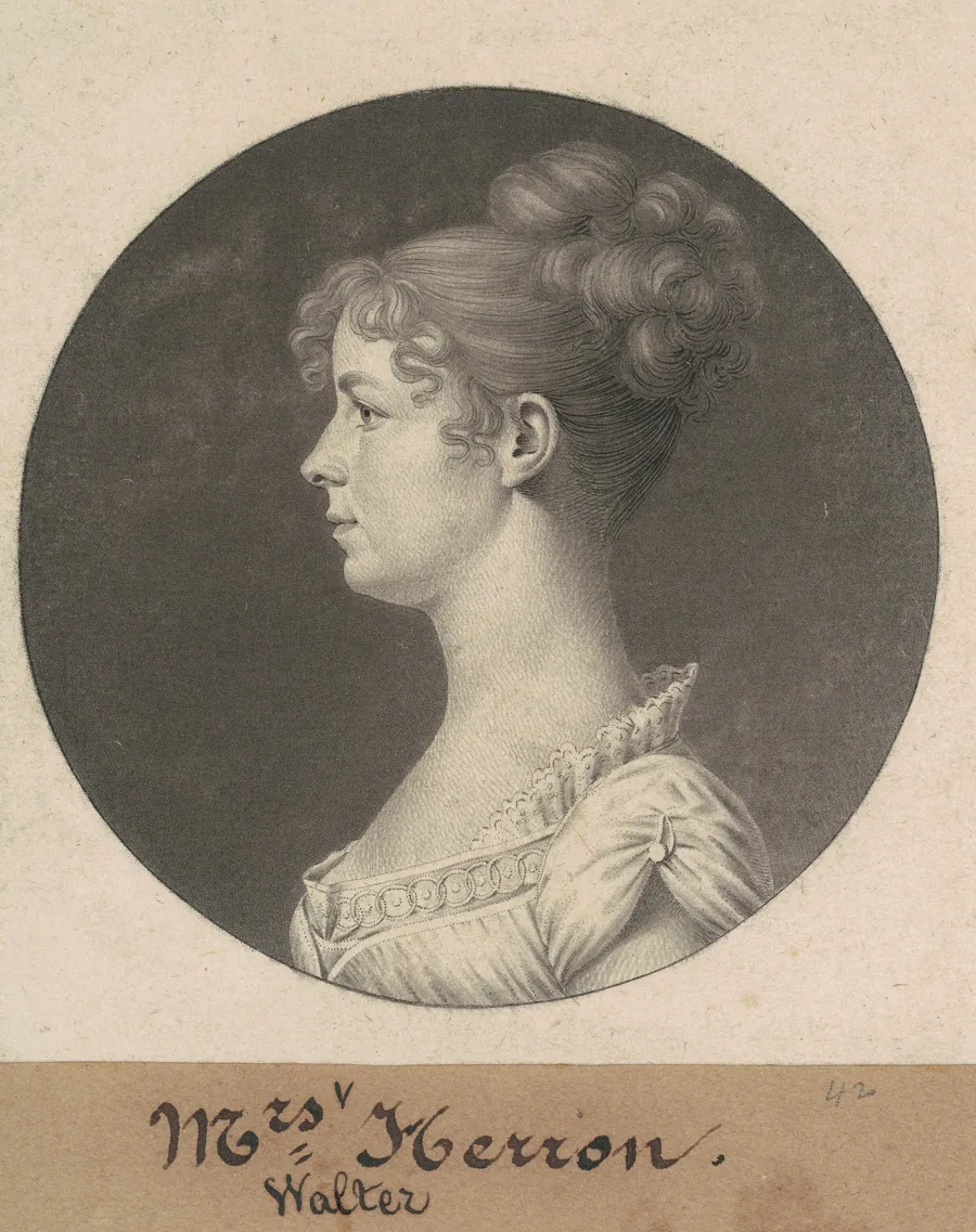 Ann Plume Herron by Charles B. J. Févret de Saint-Mémin