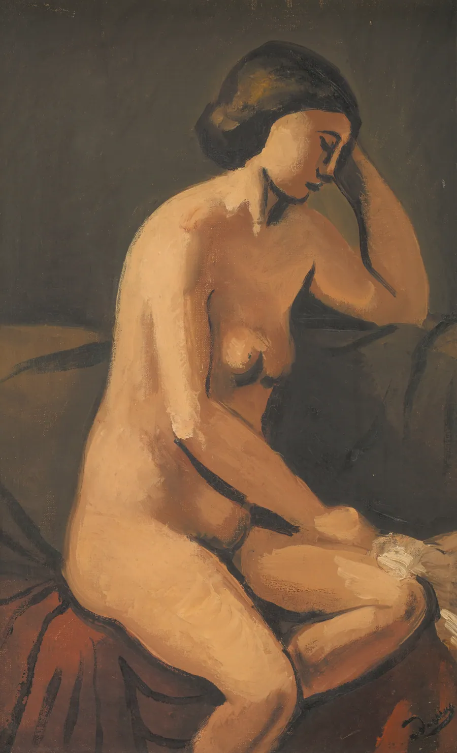 Femme nue au coussin rouge by André Derain