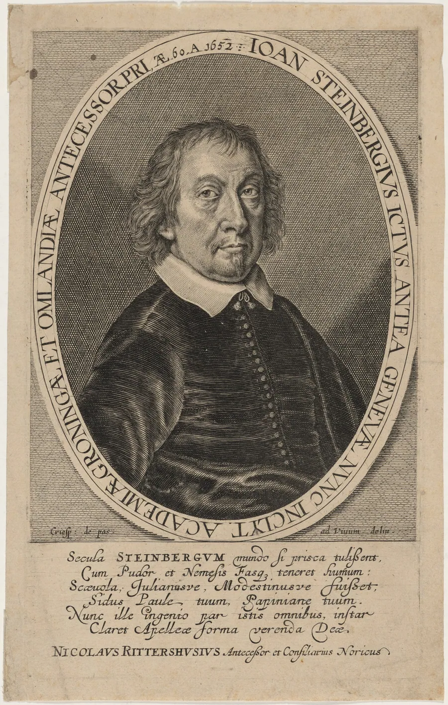 Joannes Steinbergius by Crispijn van de Passe II