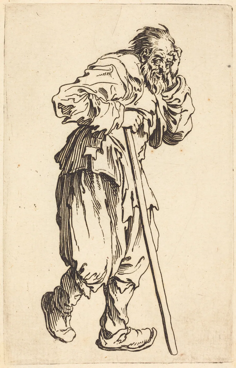 Beggar with a Stick by Jacques Callot