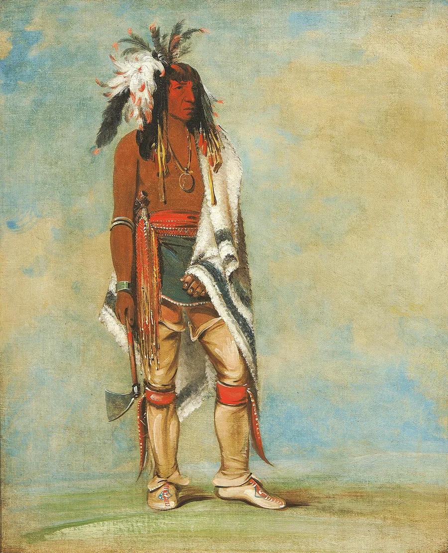 Nót-to-way, a Chief by George Catlin, born Wilkes-Barre, PA 1796-died Jersey City, NJ 1872