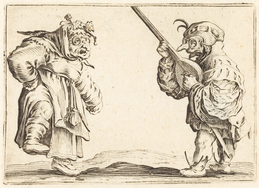Dancers with Lute by Jacques Callot