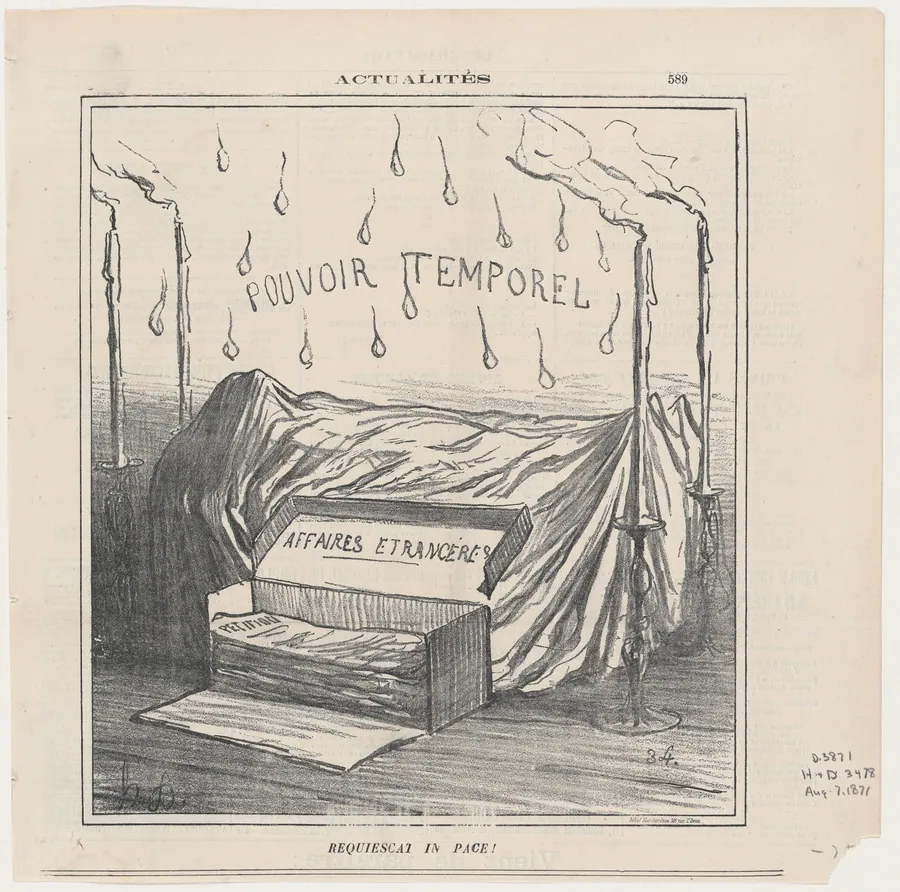 Rest in peace!, from 'News of the day,' published in Le Charivari, August 7, 1871 by Honoré Daumier