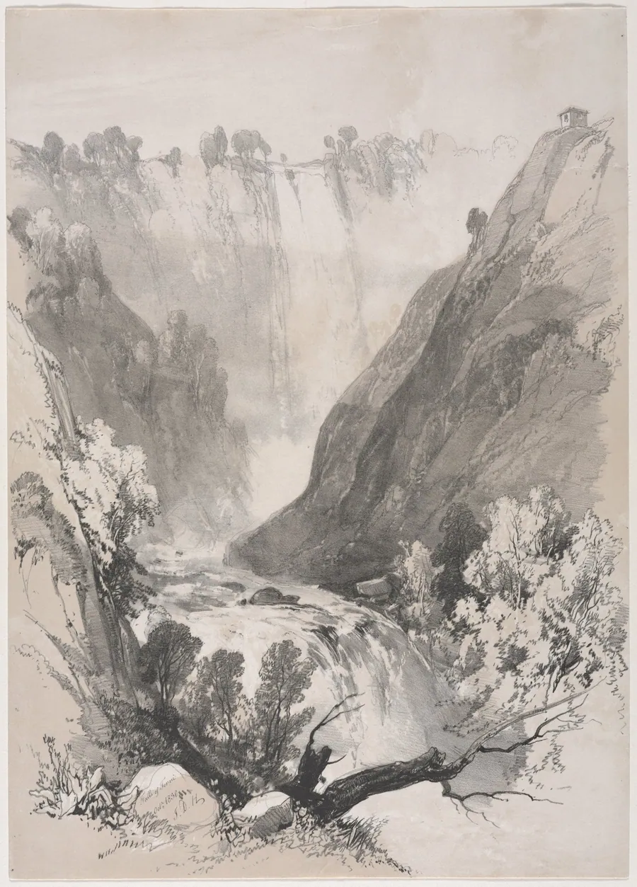 Sketches at Home and Abroad: Falls of Terni by James Duffield Harding