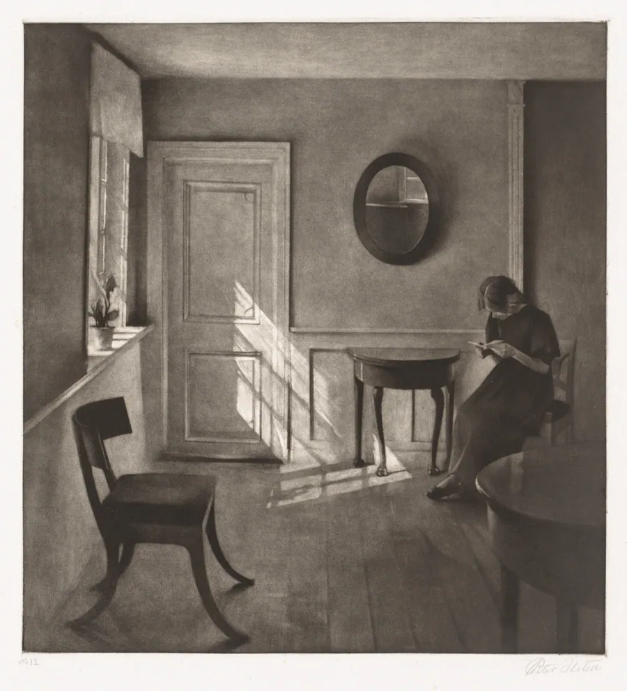 Sunshine in an Interior by Peter Vilhelm Ilsted