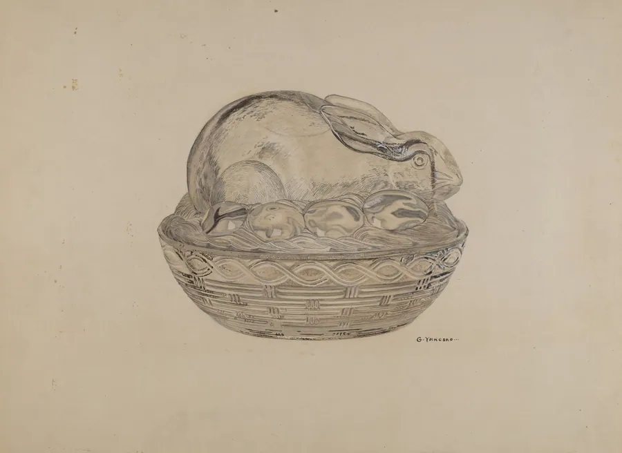 Covered Rabbit Dish by George Yanosko