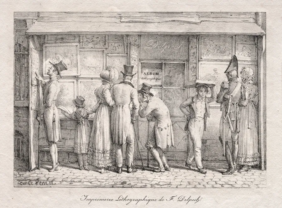 Delpech Lithographic Print Shop by Carle Vernet