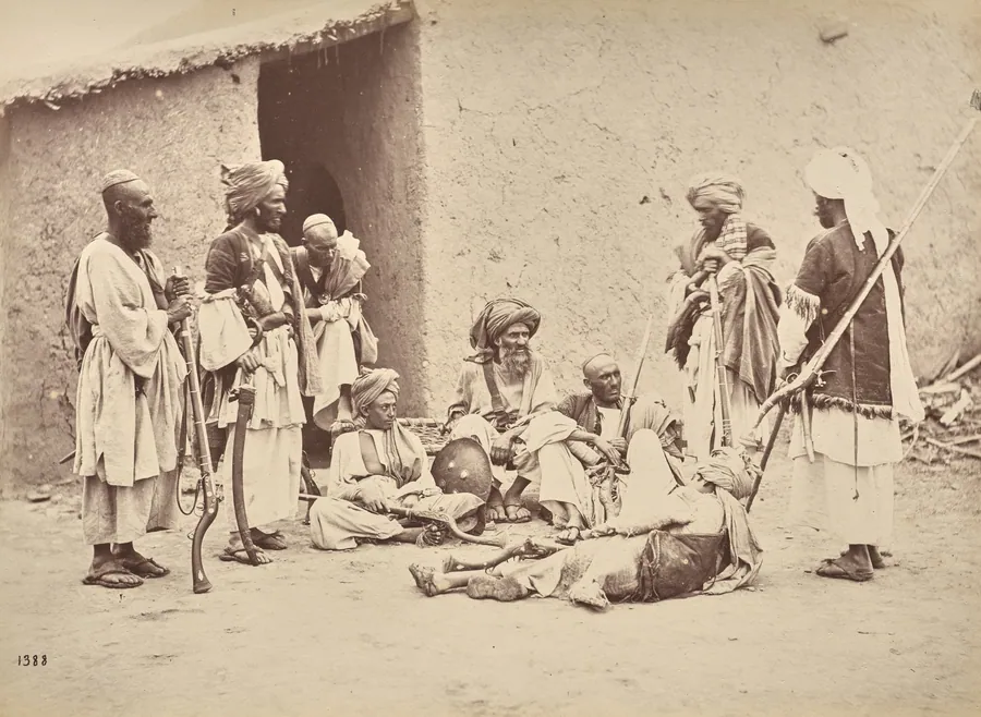 Group of Natives from Near Khyber Pass by John Burke