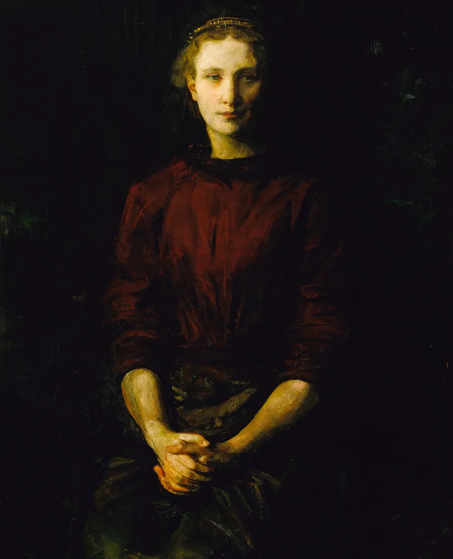 Portrait of a Lady (Mrs. William B. Cabot) by Abbott Handerson Thayer, born Boston, MA 1849-died Dublin, NH 1921
