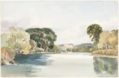 River Scene with Distant Castle