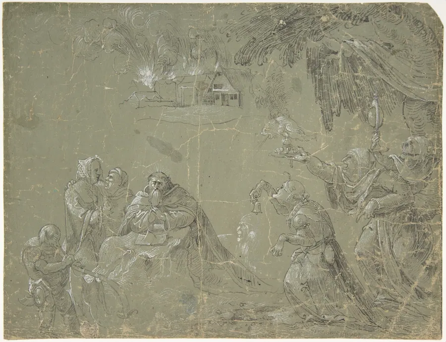 Temptation of St. Anthony (recto); Fantastic Landscape (verso) by Jan Wellens de Cock