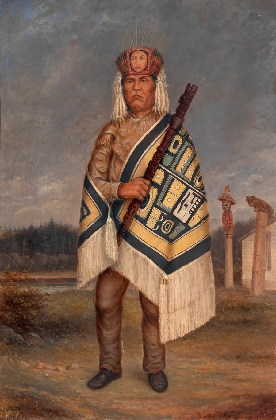 Tlinkit Indian by Antonion Zeno Shindler, 1813 Bulgaria-died Washington, DC 1899