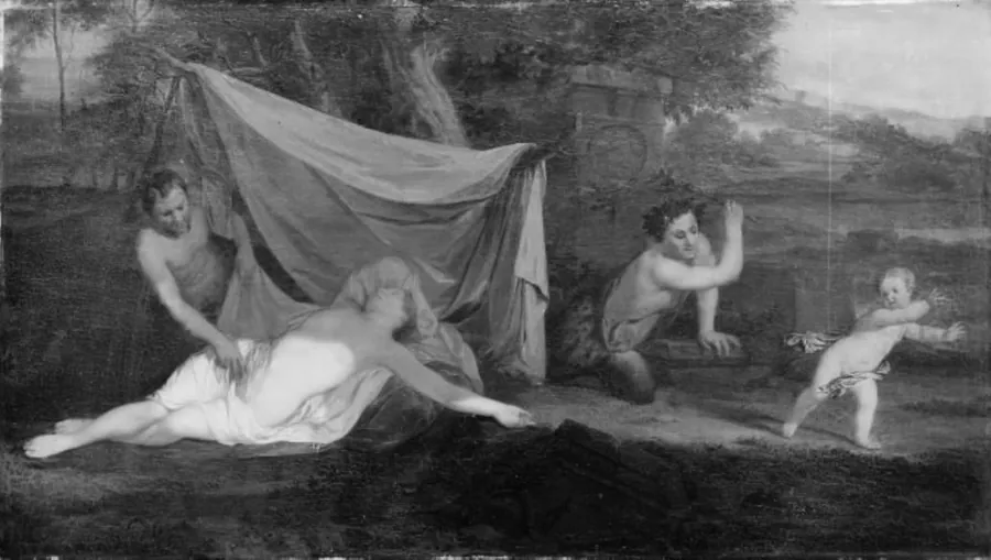 Faun og Nymfe by Nicolaas Verkolje