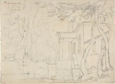 House with a Portico at Ermenonville