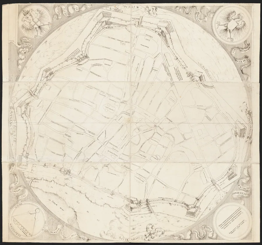 Map of Vienna by Augustin Hirschvogel