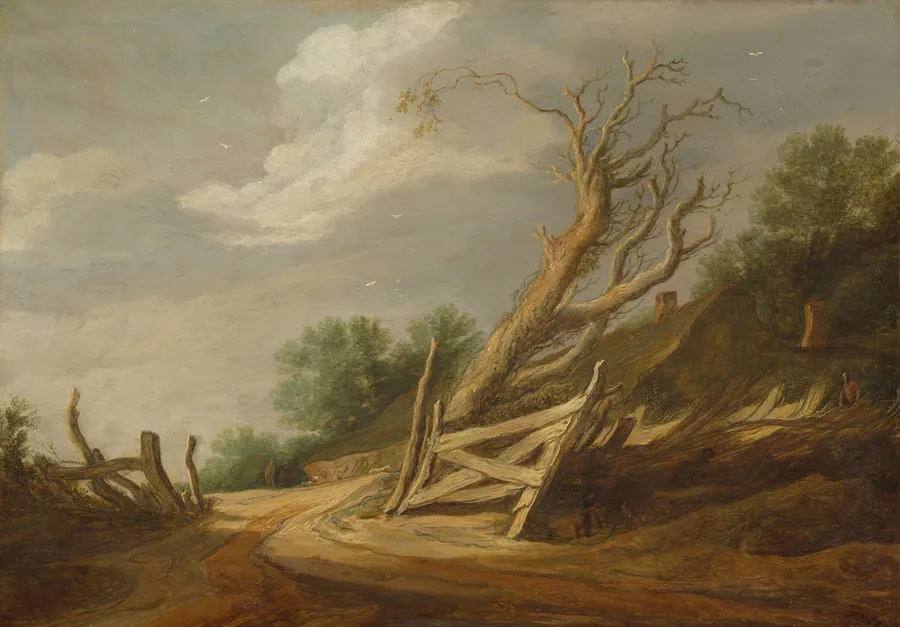 Landscape with Open Gate by Pieter Molijn