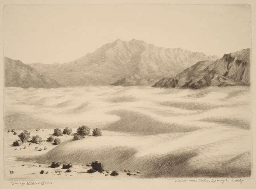 Dunes near Palm Springs, California (no.2) by George Elbert Burr