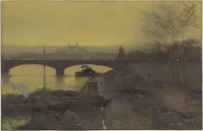 The Pont d'Alma at Twilight