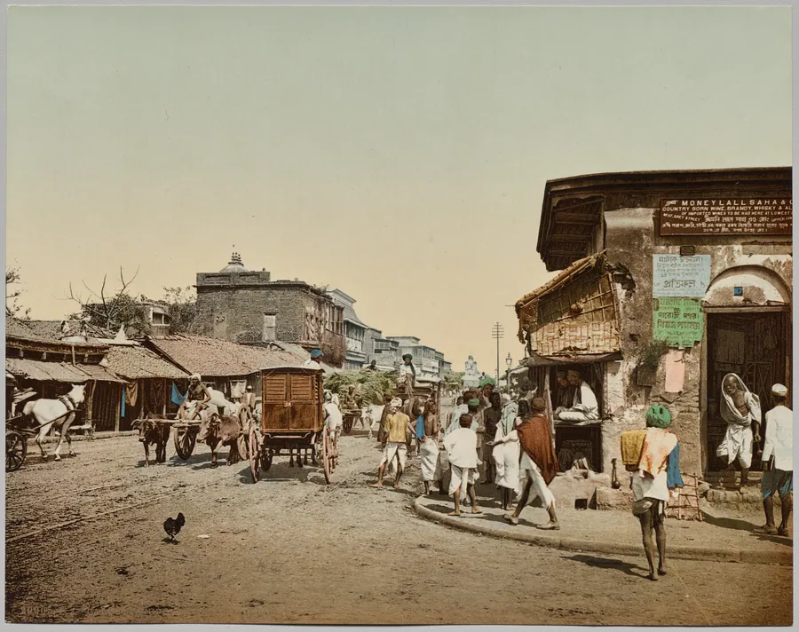 India. Calcutta. Upper Chitpore Road (A), after photo by Dr. Kurt Boeck by Photoglob Co.