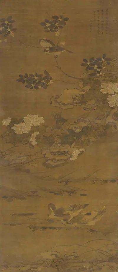 Flowers, ducks, and other birds