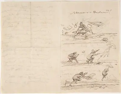 Illustrated letter to M. Roland