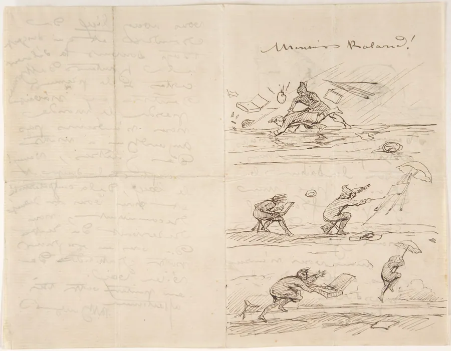 Illustrated letter to M. Roland by Rosa Bonheur