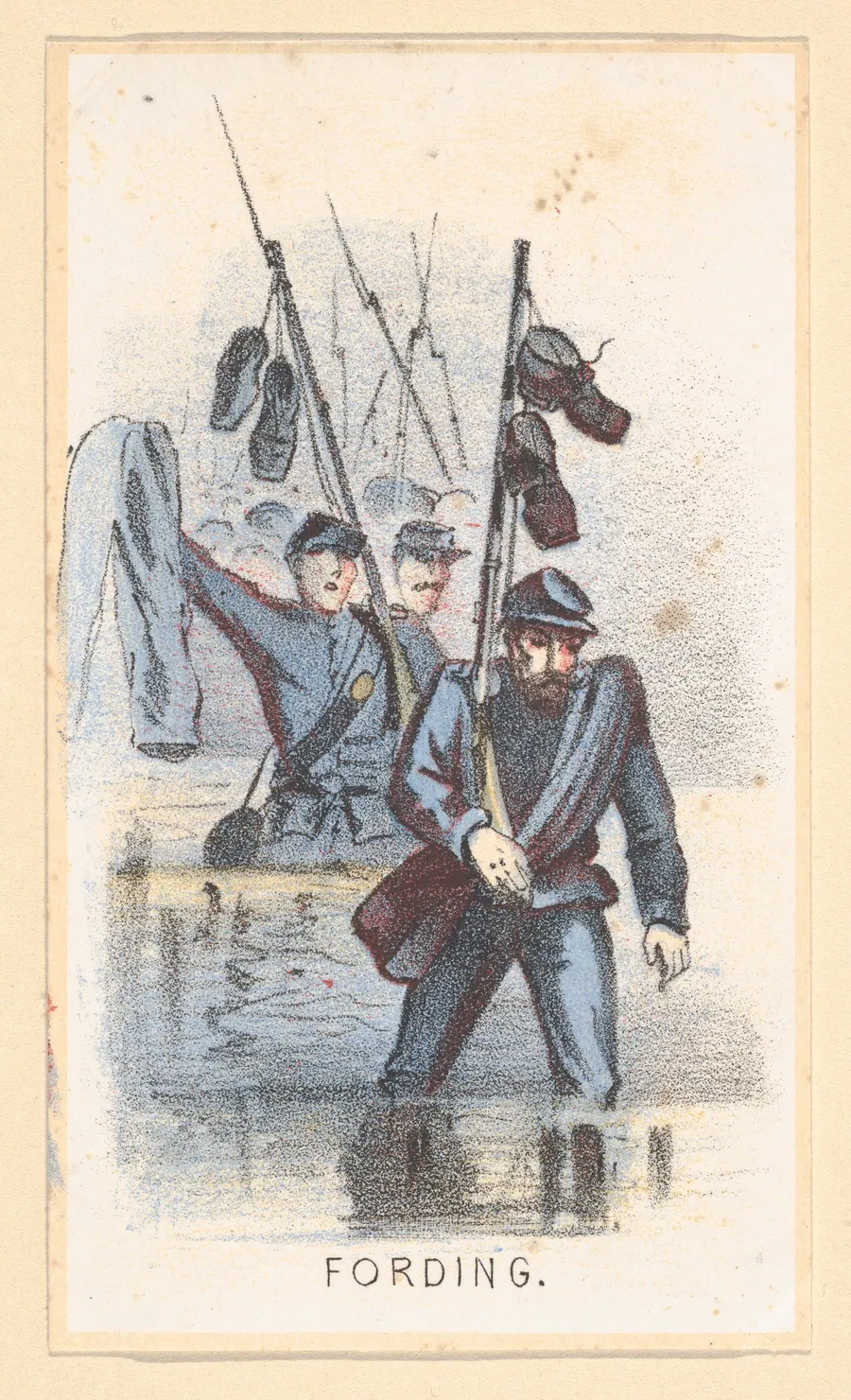 Life in Camp, Part 2: Fording by Winslow Homer