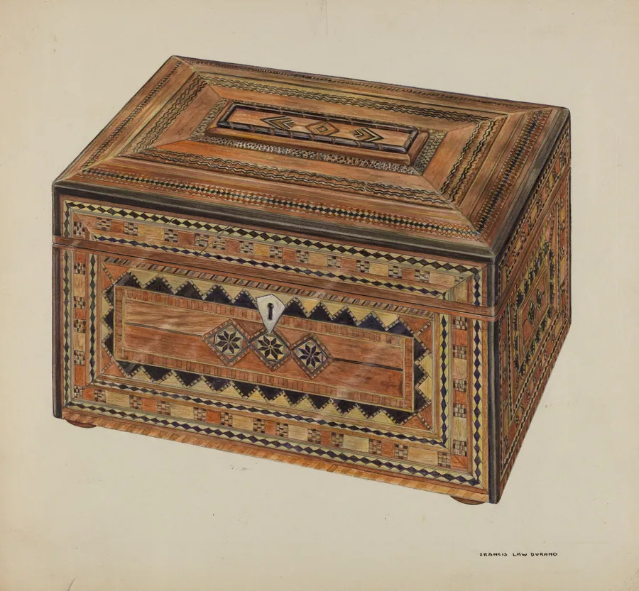 Inlaid Sewing Box by Francis Law Durand